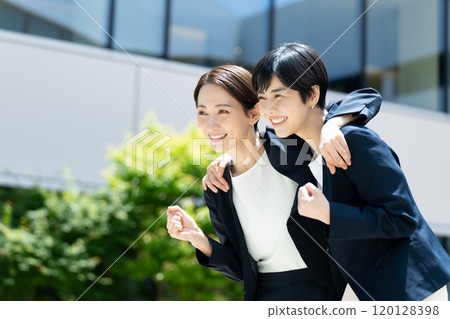 Business woman guts pose 120128398