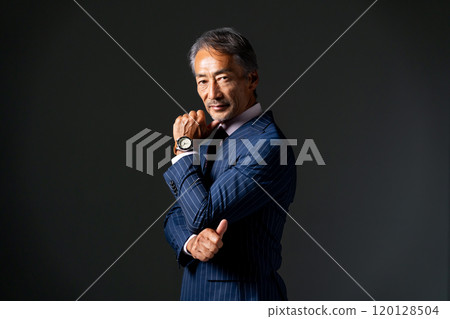 Business Senior Male Cool Thinking 120128504