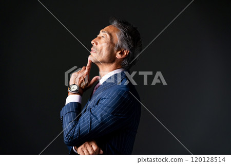 Business Senior Male Cool Thinking 120128514