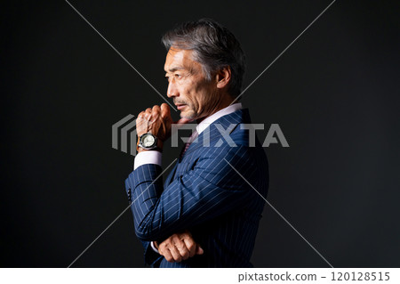 Business Senior Male Cool Thinking 120128515