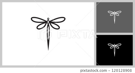 dragonfly logo vector design line style dragonfly logo vector design line style 120128908
