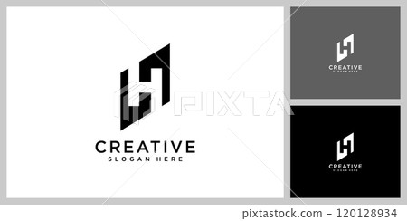 initial letter H logo vector design initial letter H logo vector design 120128934