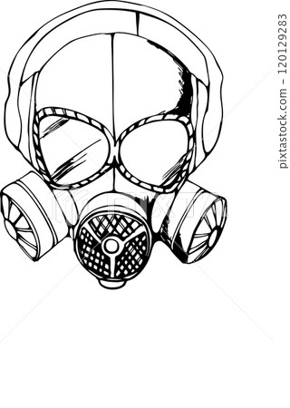 Gas mask illustration 120129283