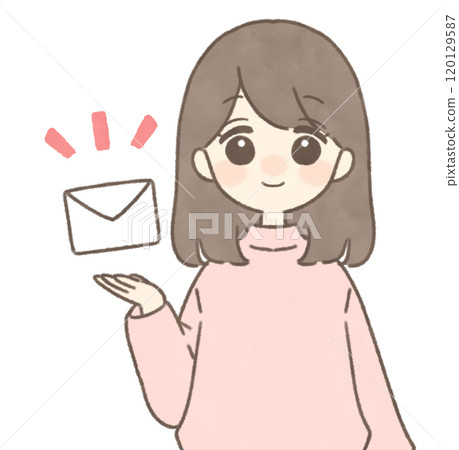 Mail mark and woman 120129587