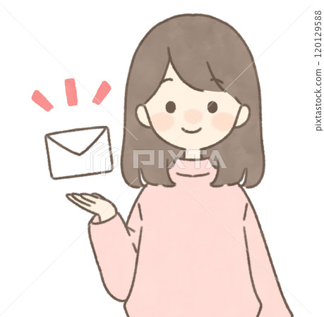 Mail mark and woman 120129588