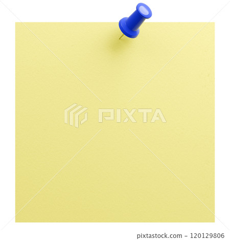 3D background material_thumbtack_paper_yellow 120129806