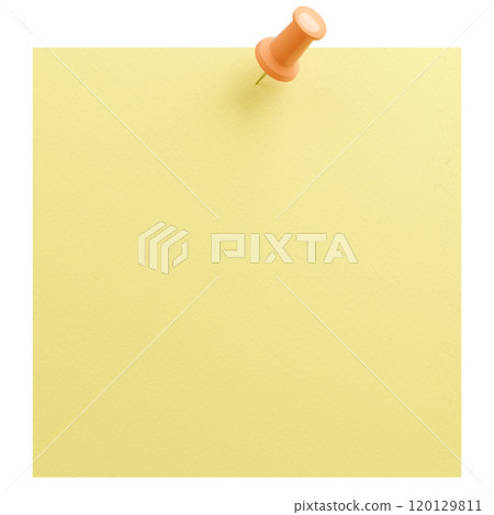 3D background material_thumbtack_paper_yellow 120129811