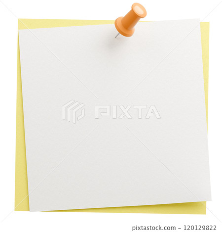 3D background material_thumbtack_paper_yellow 120129822