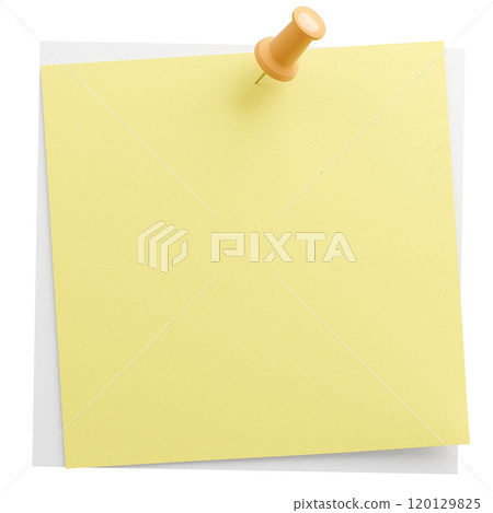 3D background material_thumbtack_paper_yellow 120129825