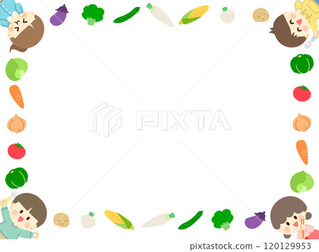 蔬菜兒童方框2_平面設計 蔬菜兒童方框2_平面設計 120129953