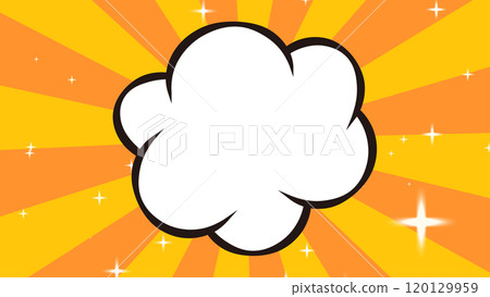Speech bubbles and concentrated line illustration background Speech bubbles and concentrated line illustration background 120129959