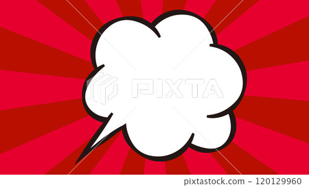 Speech bubble and speed line illustration background Speech bubble and speed line illustration background 120129960