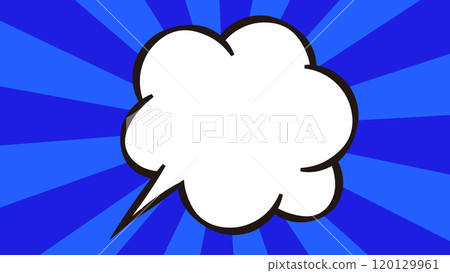Speech bubbles and concentrated line illustration background 120129961
