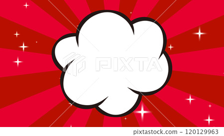 Speech bubbles and concentrated line illustration background 120129963