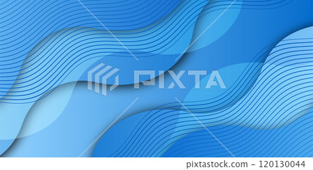 Blue wave Japanese paper pattern background 120130044