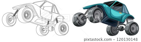 Futuristic Off-Road Vehicle Illustration Futuristic Off-Road Vehicle Illustration 120130148