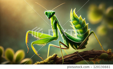 Mantis targeting prey 120130881