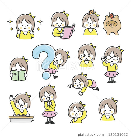 cute girl illustration set 120131022