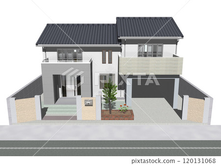 House, House, Detached house, Residence, Newly built, Model house (3DCG image) Only roads House, House, Detached house, Residence, Newly built, Model house (3DCG image) Only roads 120131068