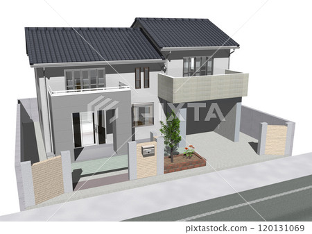 House, House, Detached house, Residence, Newly built, Model house (3DCG image) Only roads House, House, Detached house, Residence, Newly built, Model house (3DCG image) Only roads 120131069