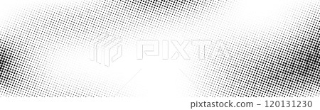 Grunge halftone background. Faded grit noise gradient texture. White and black sand wallpaper. Wide long retro pixelated backdrop. Anime or manga comic style overlay. Halftone gritty frame. Vector Grunge halftone background. Faded grit noise gradient texture. White and black sand wallpaper. Wide long retro pixelated backdrop. Anime or manga comic style overlay. Halftone gritty frame. Vector 120131230