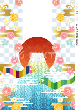 Snake New Year's card zodiac background Snake New Year's card zodiac background 120131352
