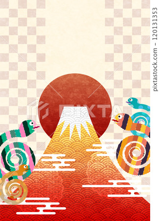 Snake New Year's card zodiac background Snake New Year's card zodiac background 120131353