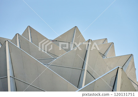 Modern residential buildings against blue sky 120131751