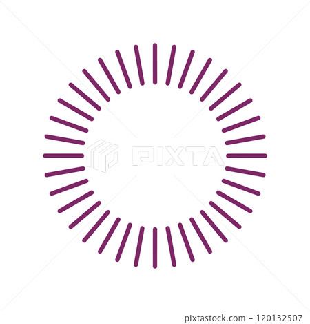 Linear circular frame - elegant purple 120132507