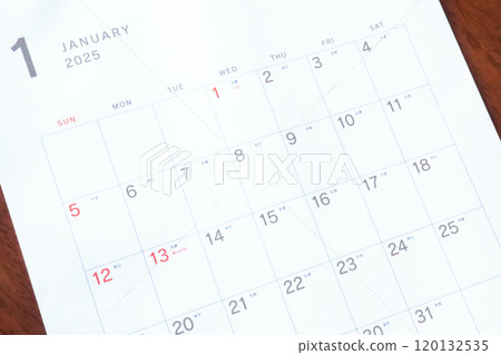 2025 Calendar (January) 120132535