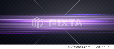Speed rays, velocity light neon flow, zoom in motion effect, purple glow speed lines, colorful light trails, stripes. Abstract background, vector illustration. Speed rays, velocity light neon flow, zoom in motion effect, purple glow speed lines, colorful light trails, stripes. Abstract background, vector illustration. 120133039