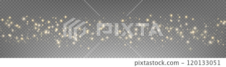 Gold glittering dots, particles, stars magic sparks. Glow flare light effect. Gold luminous points. Vector particles on transparent background. Gold glittering dots, particles, stars magic sparks. Glow flare light effect. Gold luminous points. Vector particles on transparent background. 120133051