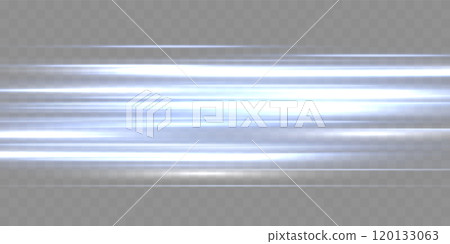 Speed rays, light neon flow, zoom in motion effect, blue glow speed lines, colorful light trails, perspective stripes. Abstract background, vector illustration 120133063