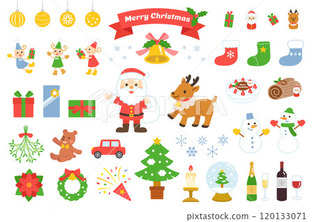 可愛的聖誕插畫素材集 可愛的聖誕插畫素材集 120133071