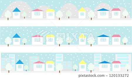 Cityscape illustration set_winter 120133272