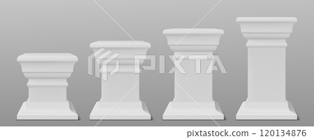 Antique white pillars set Antique white pillars set 120134876