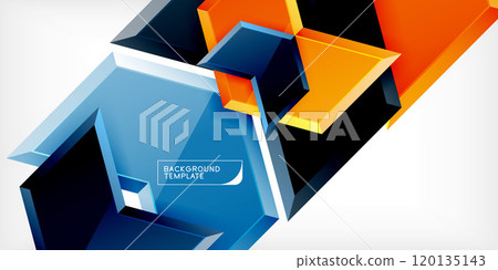 Vector 3d arrow techno design template 120135143