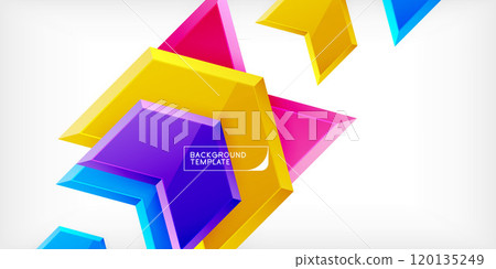 Vector 3d arrow techno design template 120135249