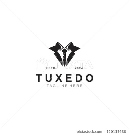 Tuxedo Suit Gentleman logo Fashion Tailor Clothes Vintage Classic design template Tuxedo Suit Gentleman logo Fashion Tailor Clothes Vintage Classic design template 120135688