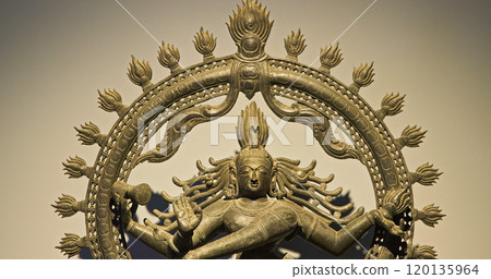 Statue Of Shiva Nataraja: Cosmic Dance Of Shiva One Of Main Deities In Hinduism, As Divine Cosmic Dancer. His Dance Is Called Tandava. Lord Shiva Here Appears As A Cosmic Dancer 120135964