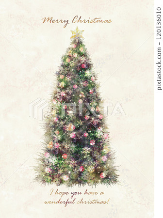 Christmas tree postcard Christmas tree postcard 120136010