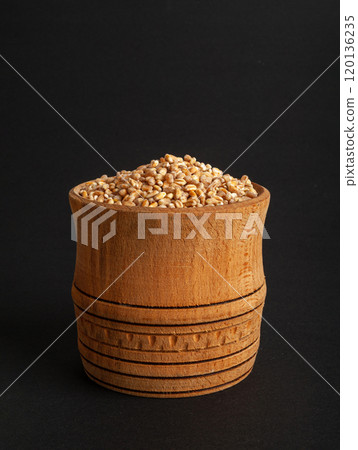 Wheat Grains, Barley Pile, Dry Cereal Seeds, Wheat Grains Heap on Black Wheat Grains, Barley Pile, Dry Cereal Seeds, Wheat Grains Heap on Black 120136235