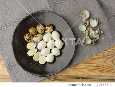 Quail Eggs, Diet Egg, Healthy Breakfast, Natural Organic Nutrition, Salad Ingredient Spotted Quail Egg 120136500