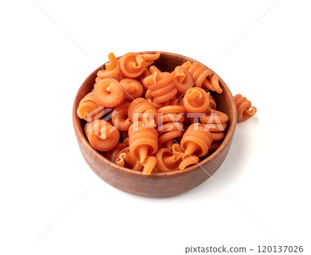 Raw Trottole Pasta, Dry Vesuvio Macaroni, Italian funghetto, Raw Noodle 120137026