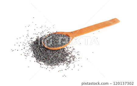 Poppy Seed, Blue Poppyseed Pile, Small Culinary Grains, Tiny Seeds, Oilseed Sprinkles Poppy Seed, Blue Poppyseed Pile, Small Culinary Grains, Tiny Seeds, Oilseed Sprinkles 120137302