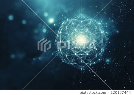 Sacred geometry cosmic background ethereal glow. 120137444
