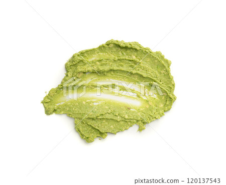 Avocado Smear Isolated, Sharwil Puree, Brown Avocados Paste, Fresh Alligator Pear Cream Avocado Smear Isolated, Sharwil Puree, Brown Avocados Paste, Fresh Alligator Pear Cream 120137543