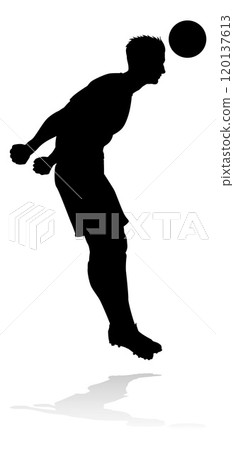 Soccer Football Player Male Silhouette Man 120137613