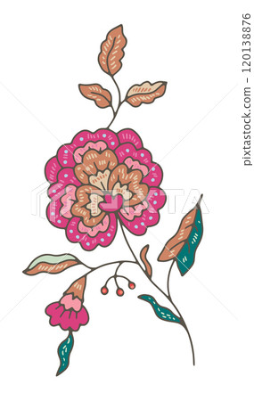 Detailed Floral Branch Illustration vector Detailed Floral Branch Illustration vector 120138876