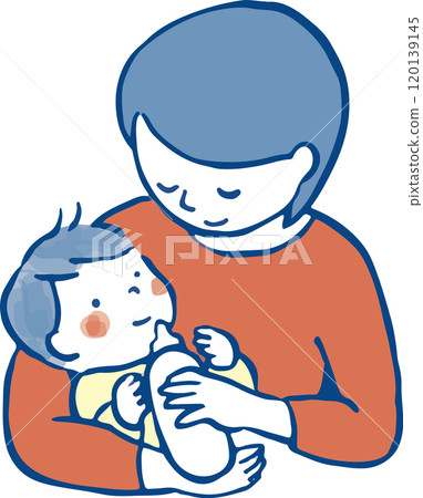 Mother giving milk to her baby 120139145
